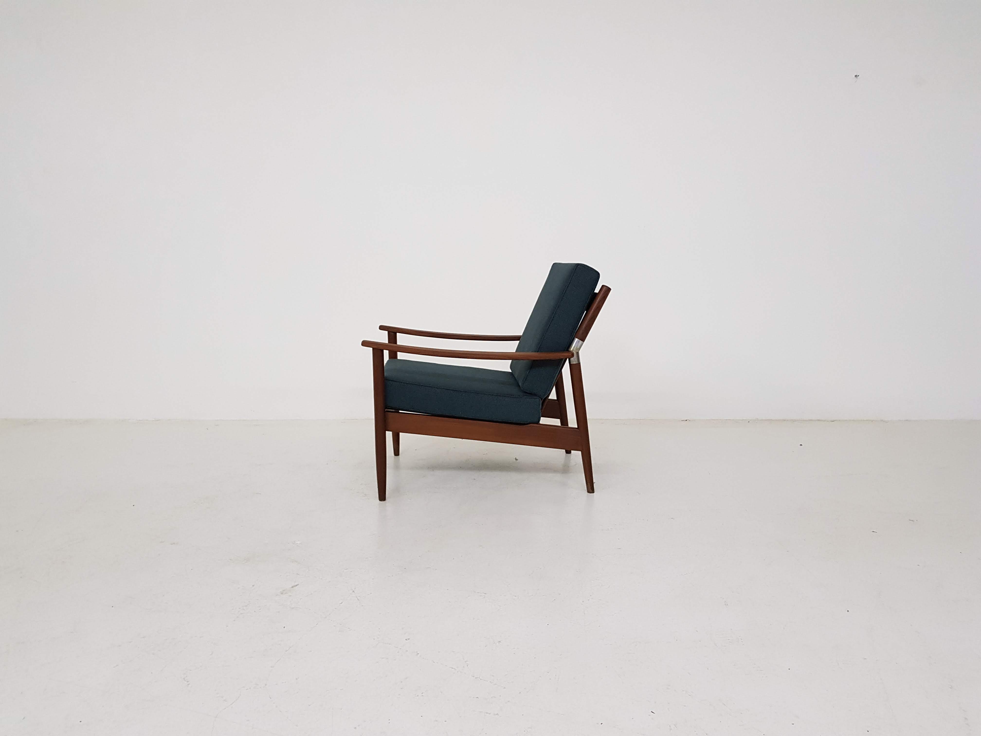 Scandinavian modern, teak lounge chair, Denmark, 1960’s