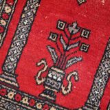 Vintage pakistani carpet lahore handmade 46cm x 64cm 1950s, 1c764