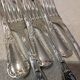 6 silver plated table forks by Christofle Chrysanthemum