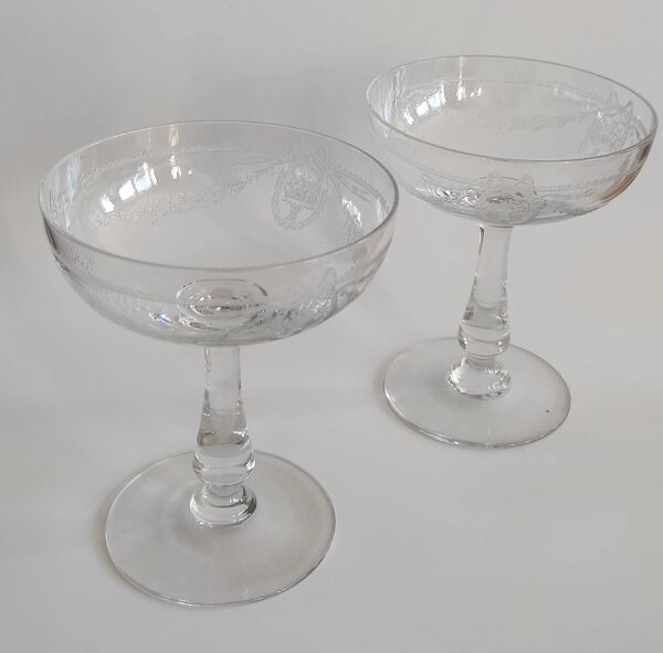 Coupes à champagne cristal Saint Louis
