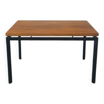 Vintage coffee table, minimalist modernist design, teak, 1960s.