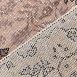 Tapis Rose 266x173 cm Tapis Vintage Rose Pastel, Tapis en Laine Fait Main.