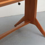 1950s coffeetable in cherrywood, adjustable in height