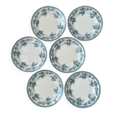 Set of 6 old flat plates