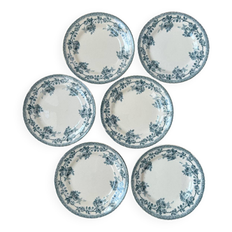 Set of 6 old flat plates
