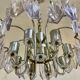 Kinkeldey chandelier with iridescent glass and chrome structure, Austria 1970s
