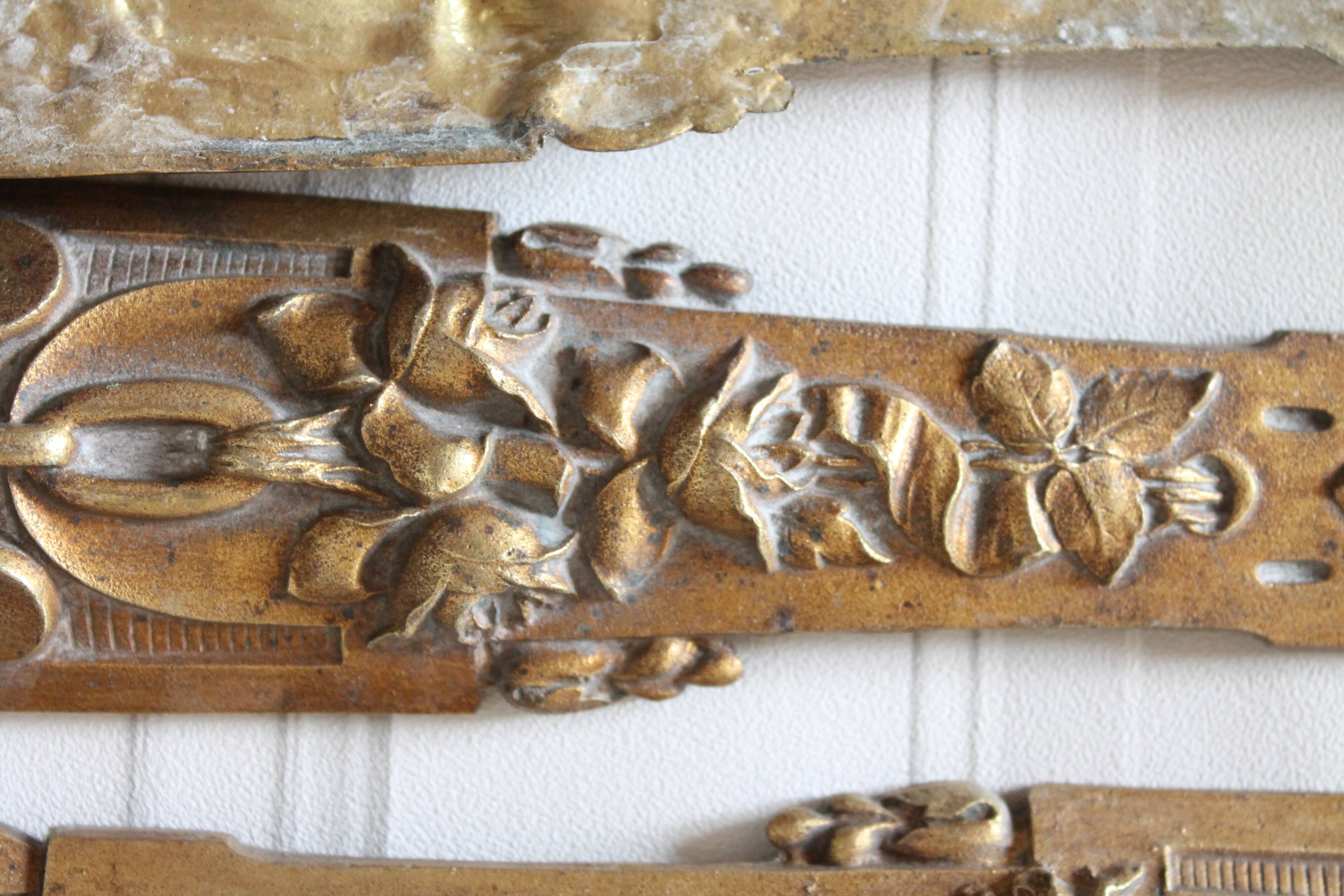 Antique French hardware, bronze ornaments