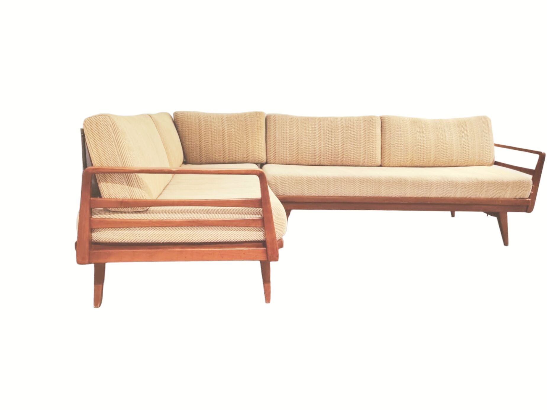 Vintage convertible Knoll Antimott corner sofa, daybed, 1960s