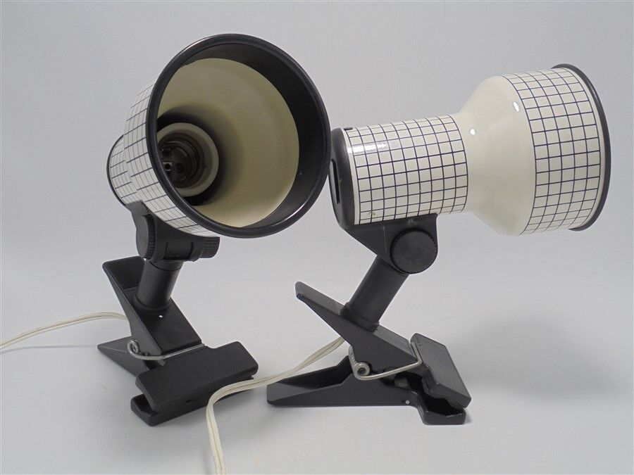 Pair of vintage clip-on spotlights