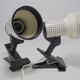 Pair of vintage clip-on spotlights