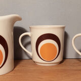 Trio 70's cups and milk pot
