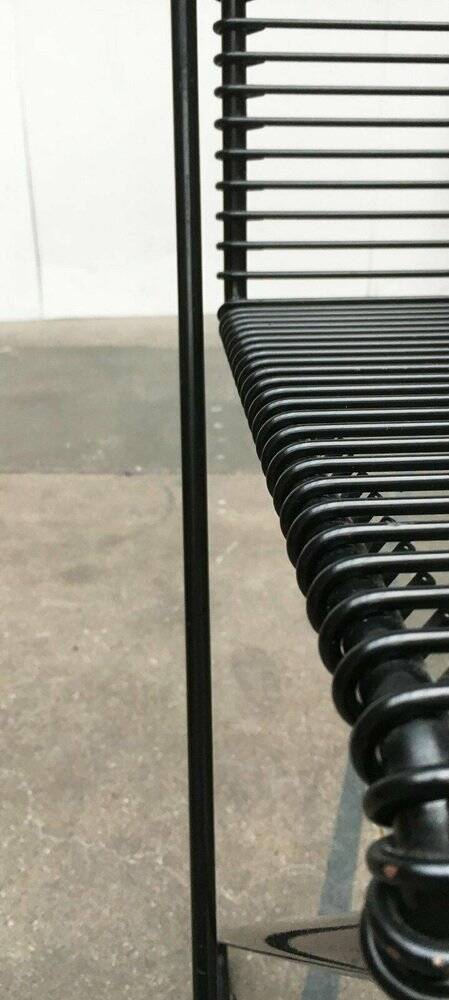 Postmodern black kitchen bar stool Kreuzschwinger by Till Behrens for Schlubach, 1980s.