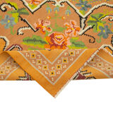 Kilim jaune moldave vintage fait à la main 200 cm x 300 cm