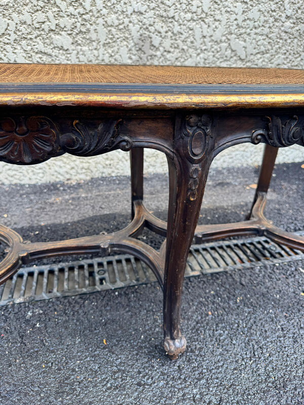 Superbe banc de piano ancien fin 19eme, style Louis XV