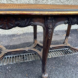 Superb antique piano bench from the late 19th century, Louis XV style