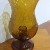 Very pretty candle holder in Biot bubble blown glass