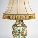 Samson Porcelain Lamp in Chinese Style, 19th Century