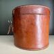 Leather collar box, circa 1900.
