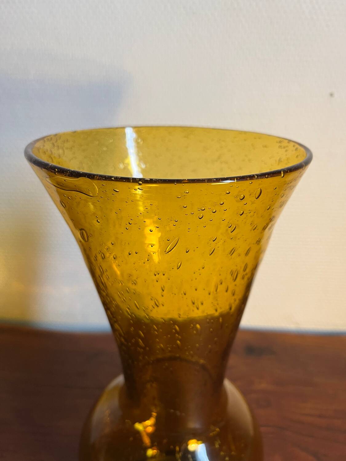 Bubble glass vase from biot france glassworks