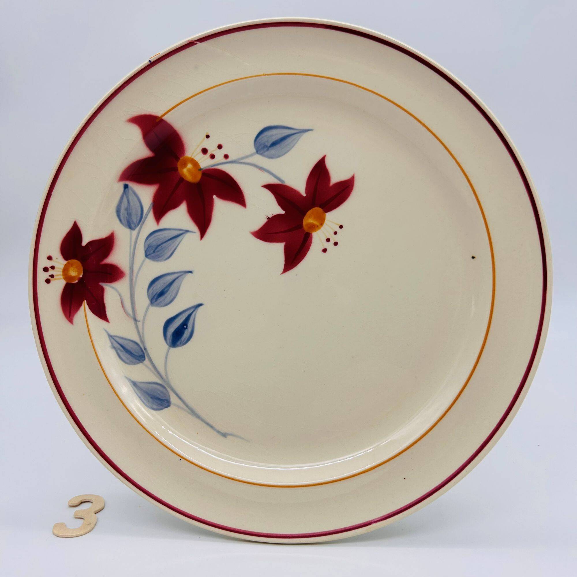6 flat plates. Moulin des Loups. Model Sylvie.
