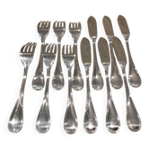 6 couverts à poisson 12p métal argenté orfèvre Christofle modèle Albi