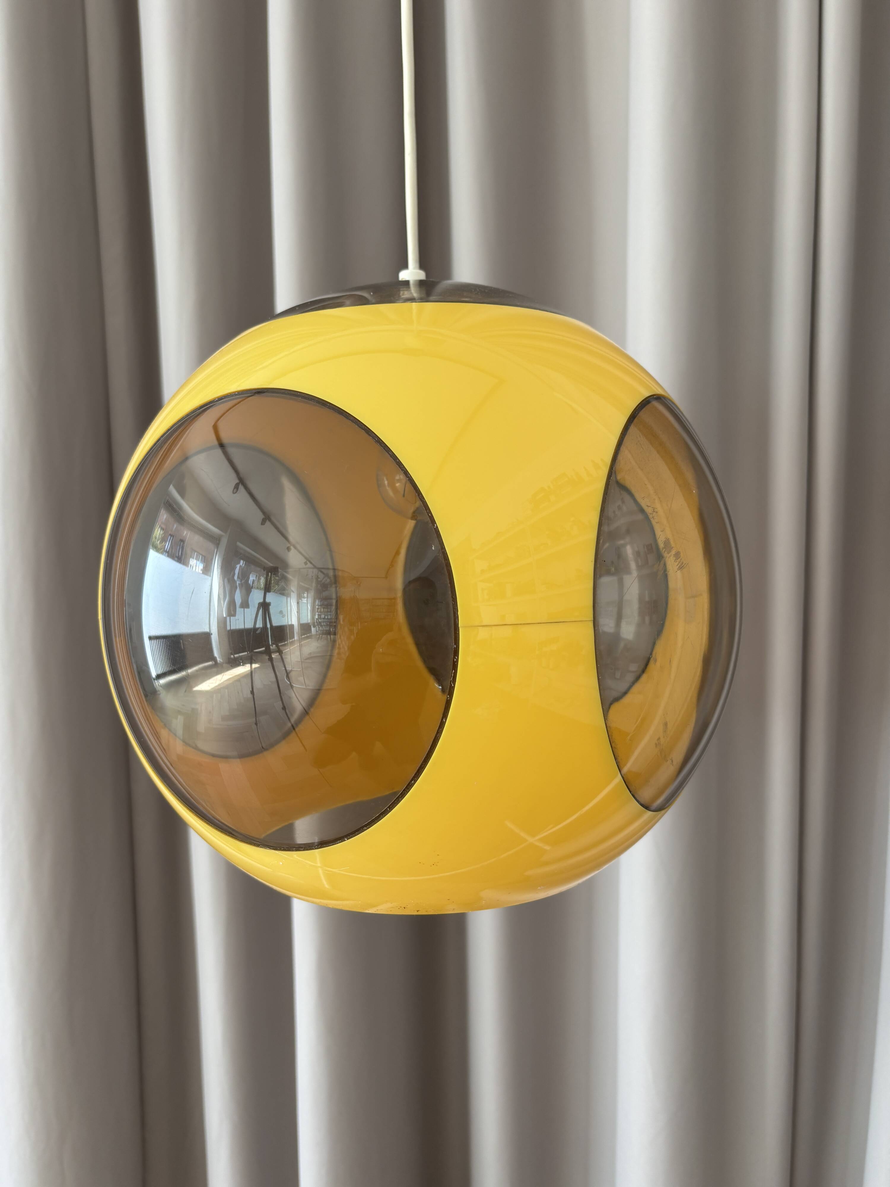 Vintage 1970s Massive Bug Eye Space Age Pendant Lamp