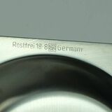 Mid century modern bowl set dip bowls party serving set stainless steel and wood 1960s