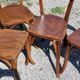 4 chaises bistrot comtoises années 60
