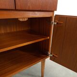 Teak fineer kastje met lades, nr. 2