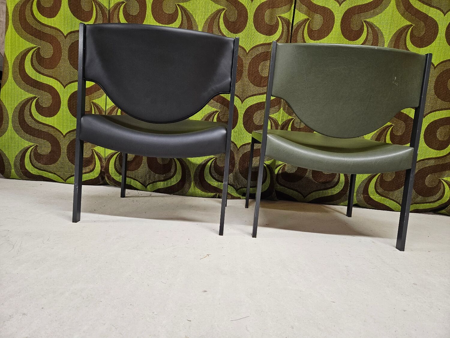 Pair of vintage Lübke 206 armchairs