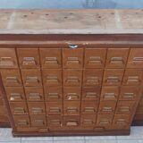 Meuble d'apothicaire de métier en sapin 53 tiroirs