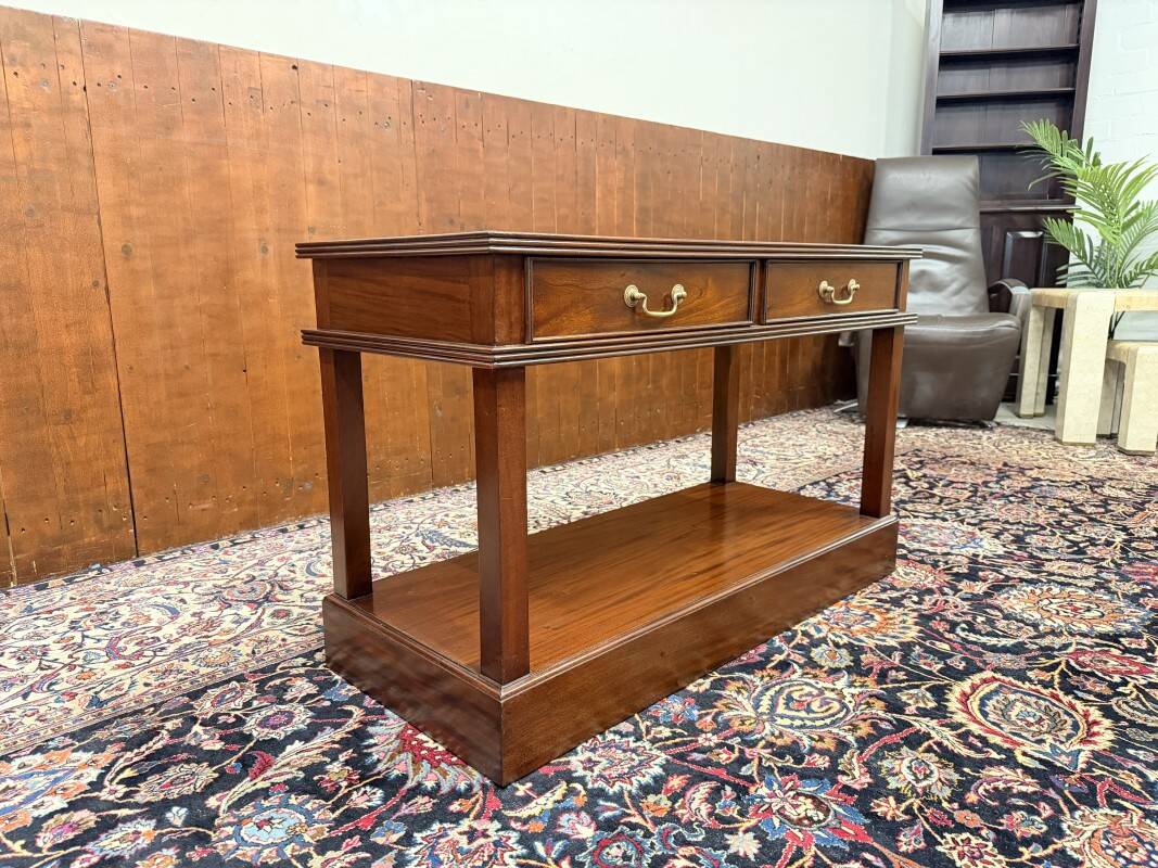 Classic English Chesterfield Side Table