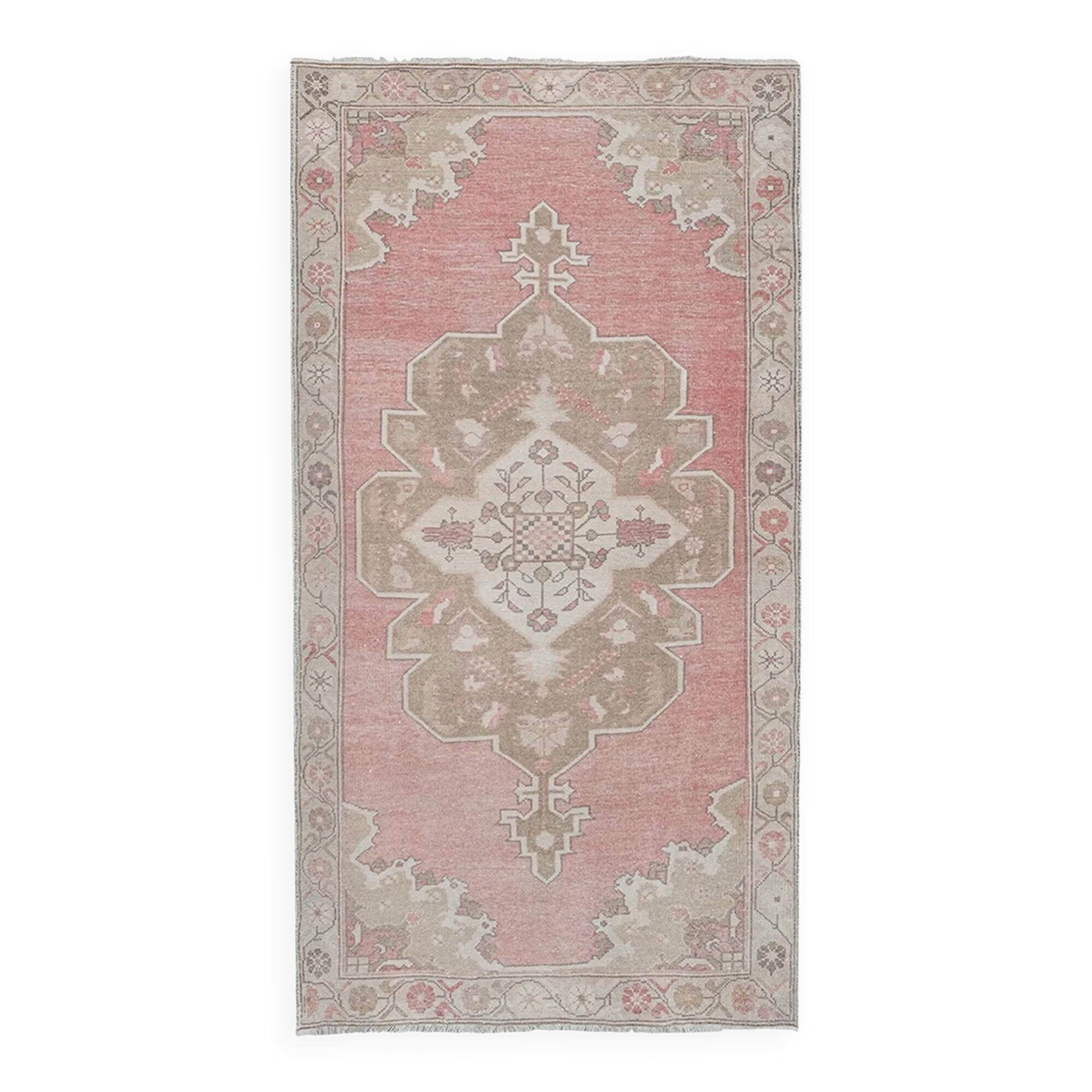 Vintage Turkish Oushak rug 138x246 cm