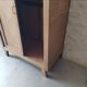 Vintage oak wardrobe with sliding doors