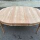 Renovated round dining table in solid wood, Louis XV style from the 19th century.