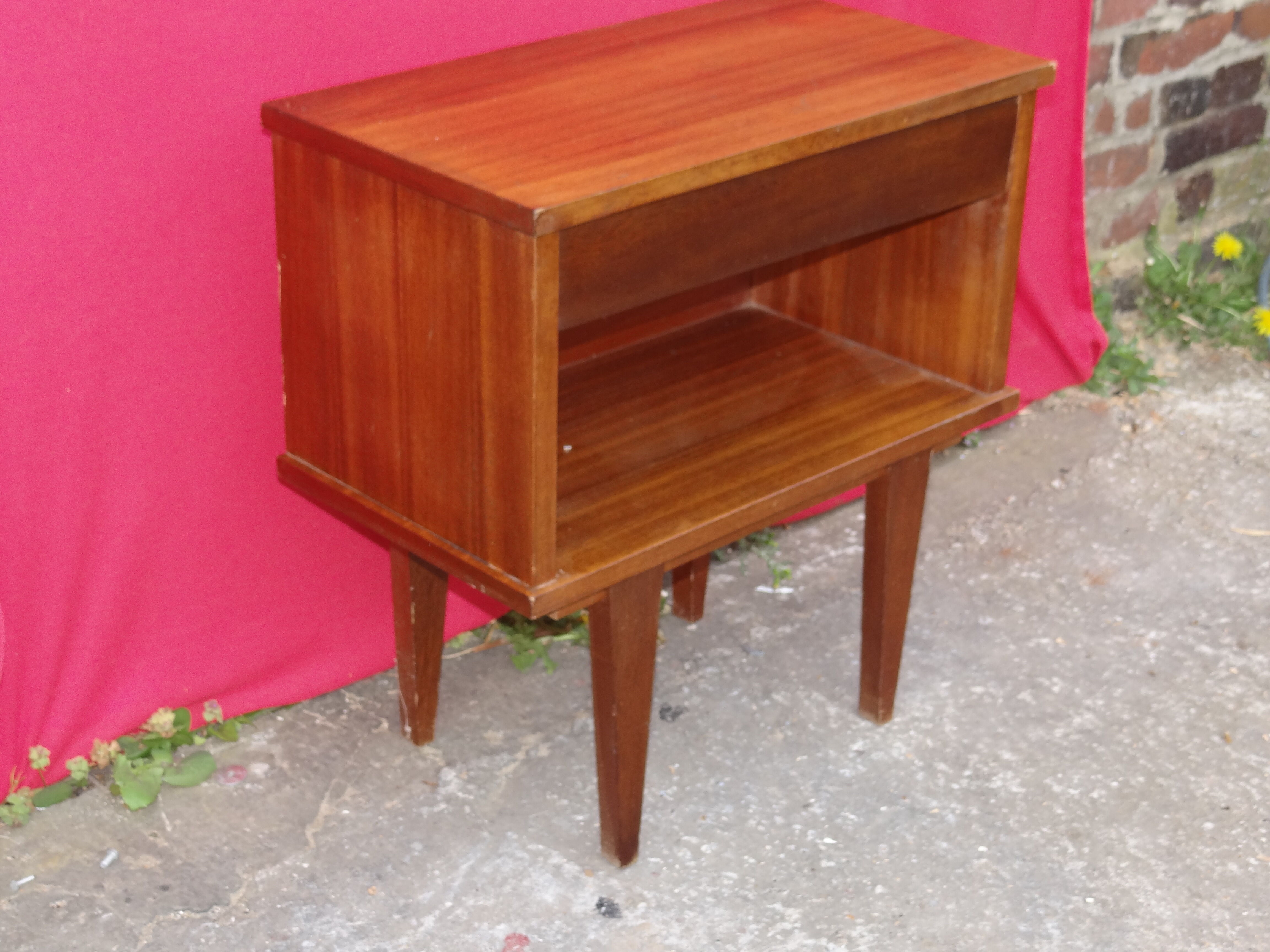 1950 light wood bedside