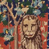 Tapisserie au point de croix vintage « La Dame à la Licorne », reproduction médiévale