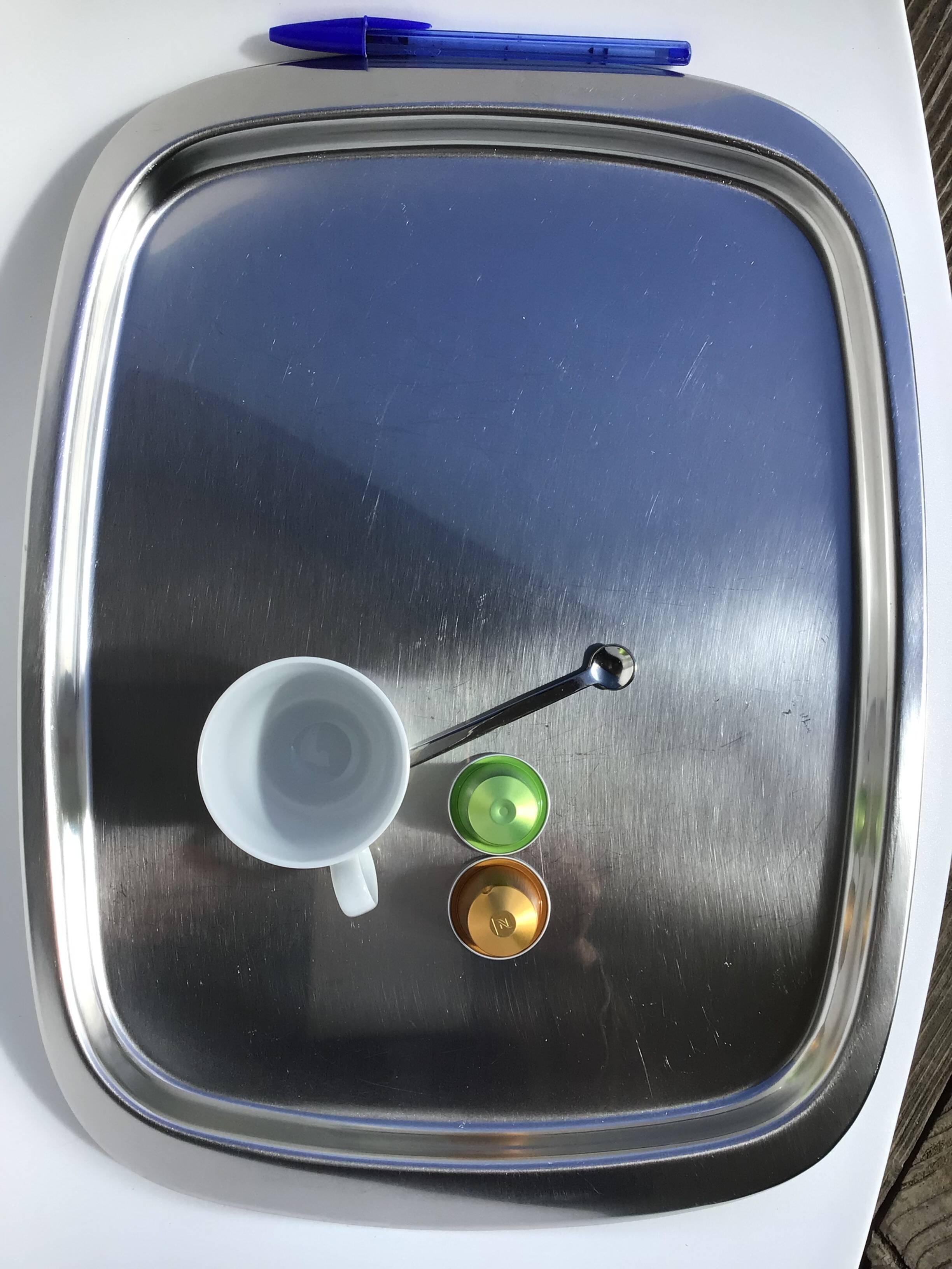 England rectangular stainless steel tray with rounded corners