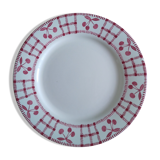 Plat de service en faïence avec décor de cerises