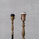 Pair of Leather and Brass Mid-Century Einar Bäckström Floor Lamps