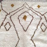 Handmade traditional Beni Ourain rug, size 2.5/2.5 m.