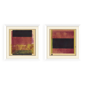 Pair of fine handprinted abstract lithographs