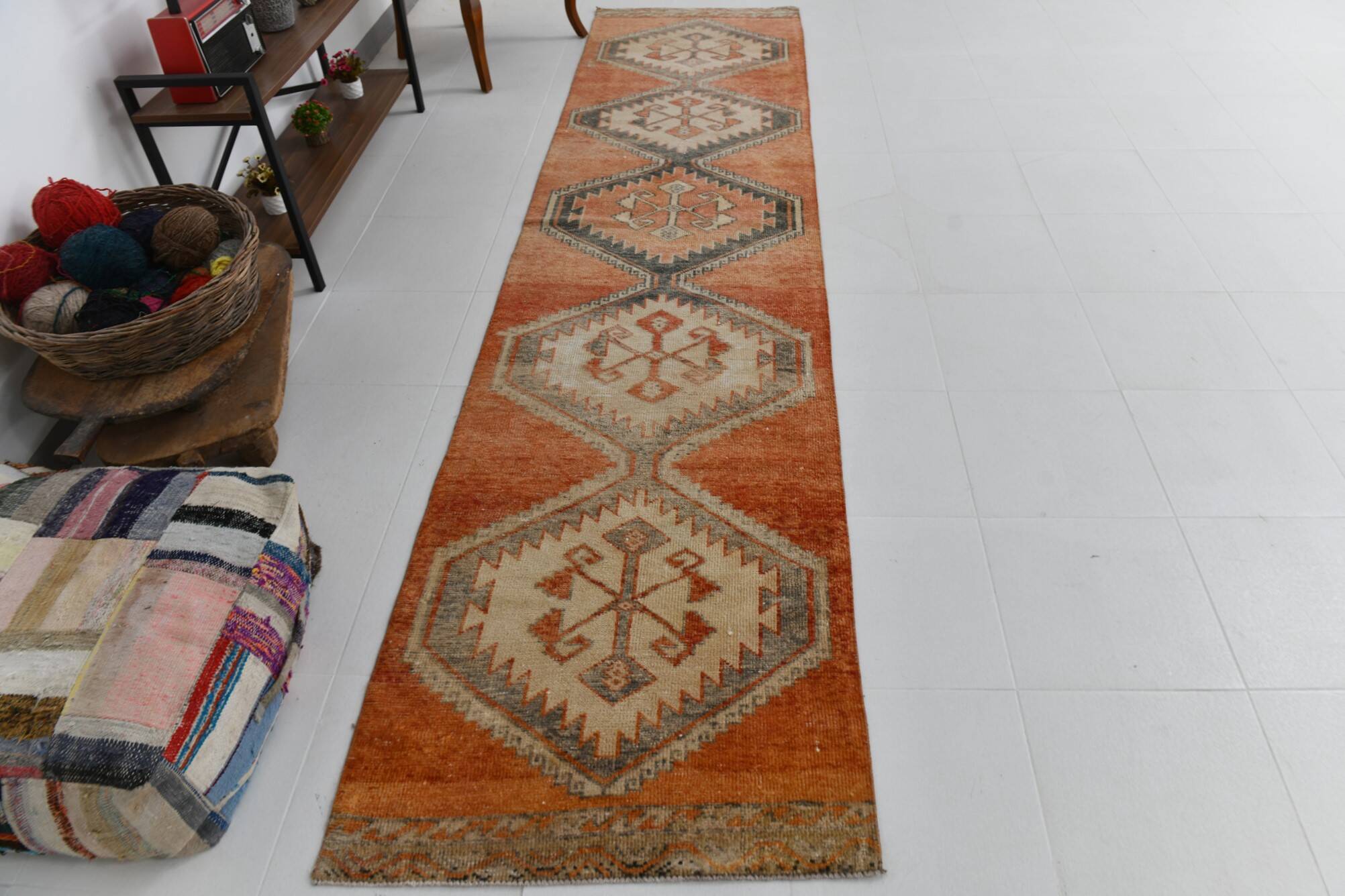 3x12 Vintage Runner Rug, 84x370Cm SK 23800