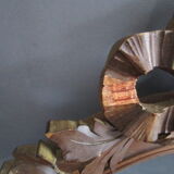 Old oval wooden frame