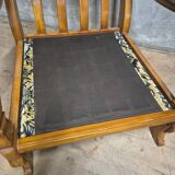 Pair of Wooden Armchairs with Curved Arms, Czechoslovakia, 1940s–1950s
