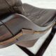 1970s, Swedish design by Åke Fribytter, armchair, furniture leather.