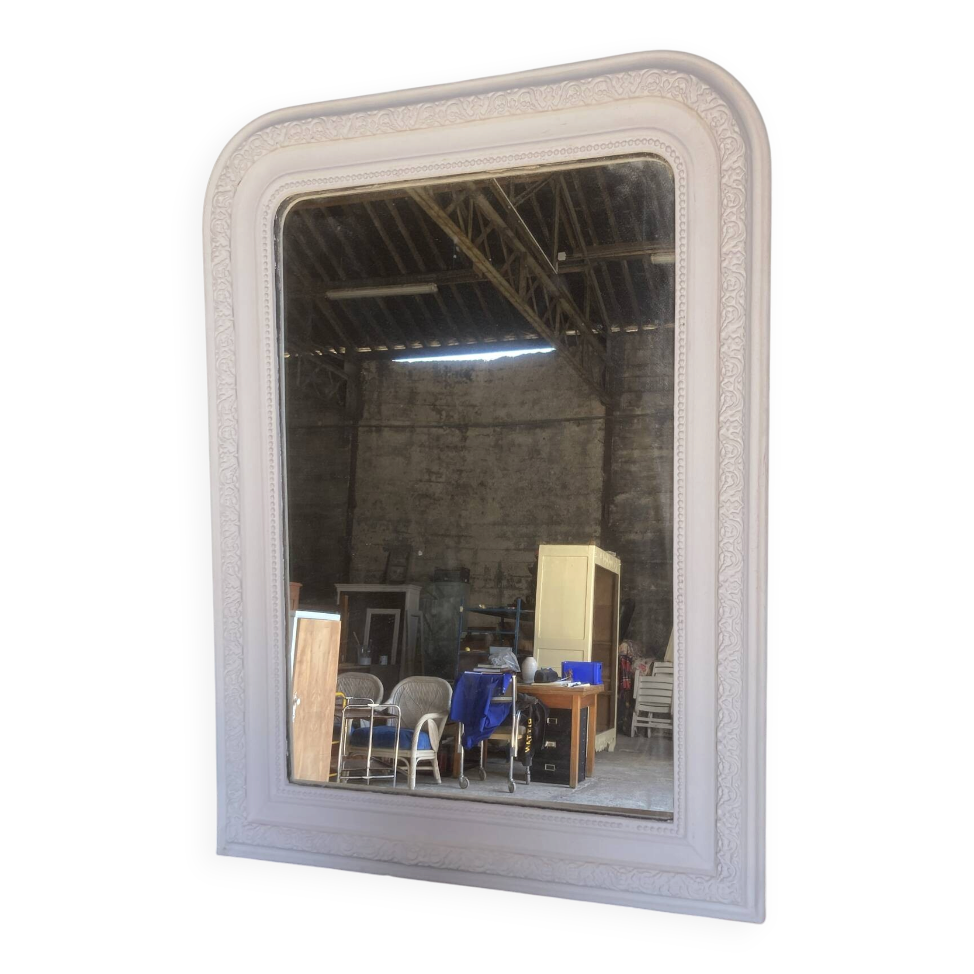 Louis Philippe mirror, 19th century, beige patina.