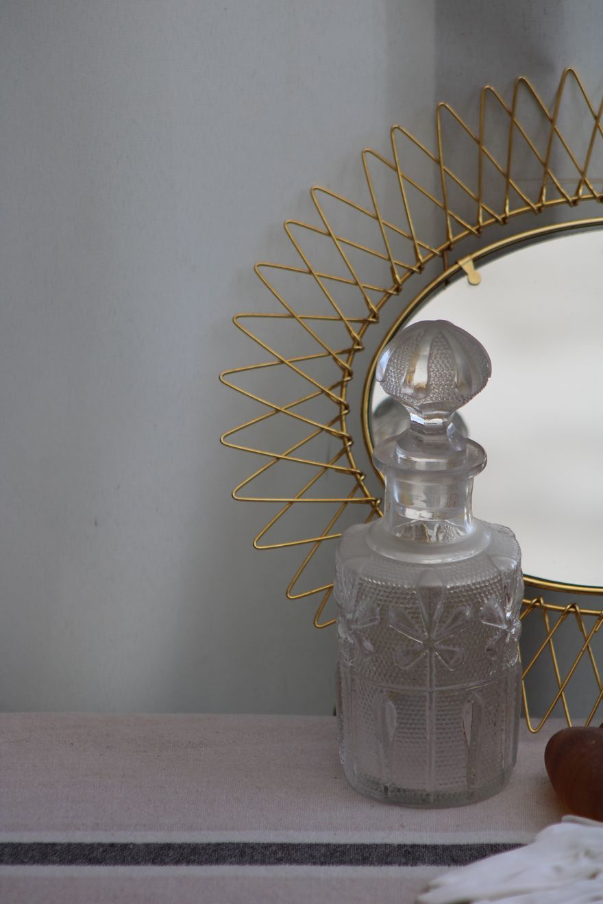 Gilded metal mirror