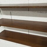 Zigzag string shelf 3 black ladders 5 teak shelves 1950