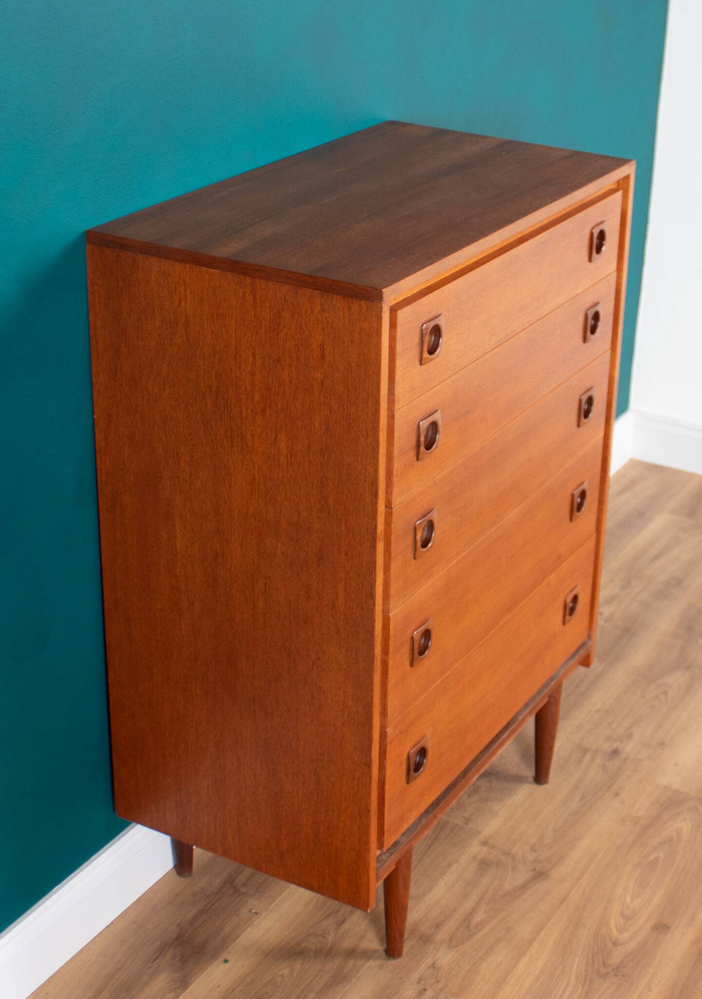 Commode rétro en teck des années 1960 BCM